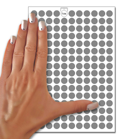 Серые виниловые наклейки для маркировки Policomprint М10, 10 мм.