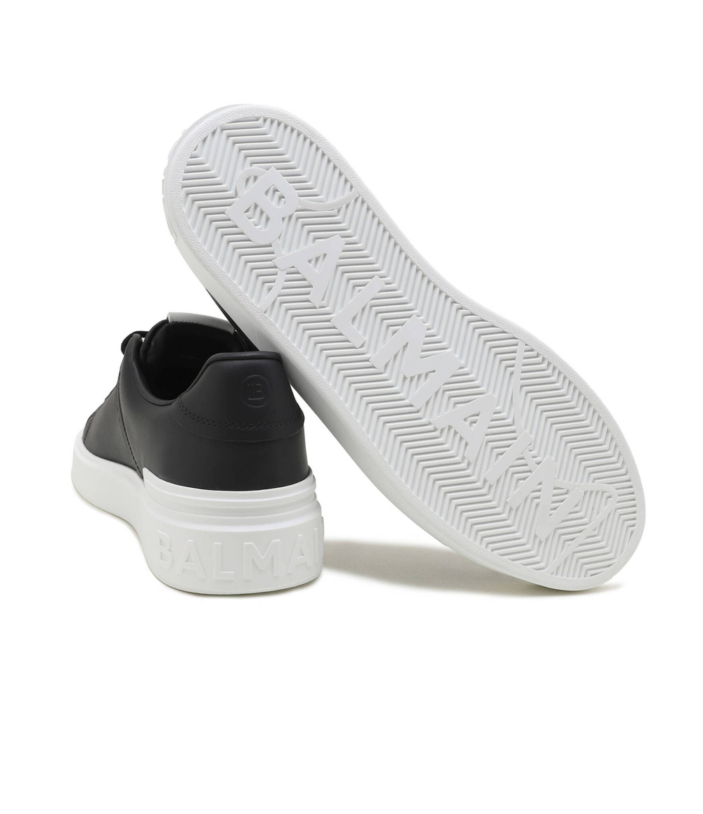 Кожаные кроссовки b-court-cuir&signature Balmain - черный(CM0VI288 LTBP)