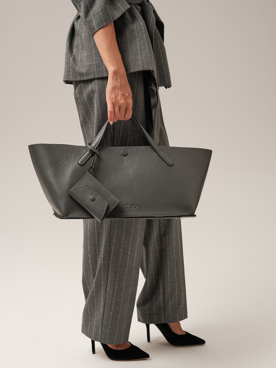 Женская кожаная сумка DBR 31136 мышиный