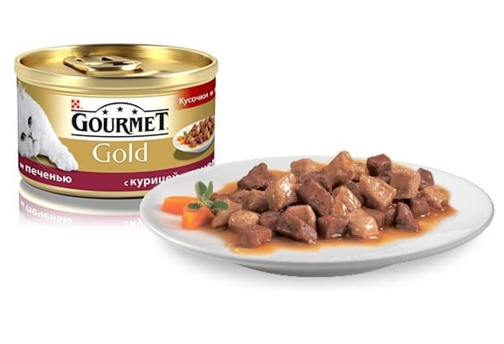 Гурме голд кон д/к 85г КурицаПечень