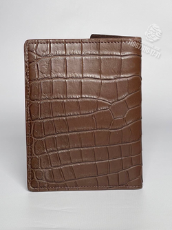 Обложка для паспорта Zilli из кожи крокодила