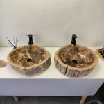 Раковина из окаменелого дерева ПАРА! OD-62335 56*49*16 2шт