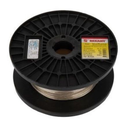 Трос стальной в ПВХ оплетке d=2,0 мм, прозрачный (бухта 200 м)  REXANT