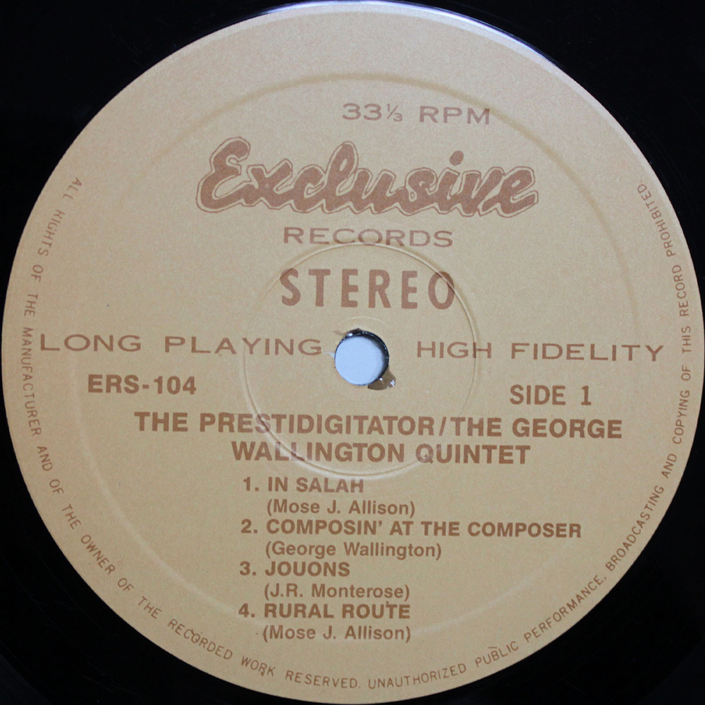 The George Wallington Quintet / The Prestidigitator (LP)