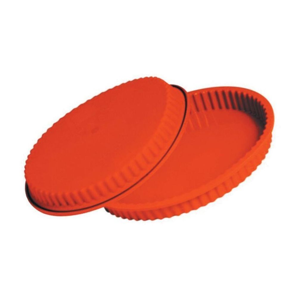 Форма кондитерская круглая d 22 см, h 3 см рифленая силикон P.L.