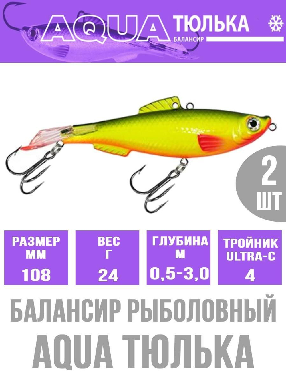 Балансир для рыбалки AQUA ТЮЛЬКА