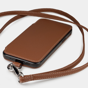 Чехол кожаный Marcel для iPhone 12/12Pro коричневого цвета