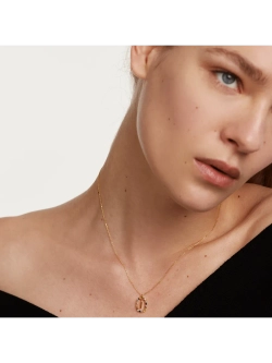 Колье Буква I серебро 925 пробы покрытое золотом