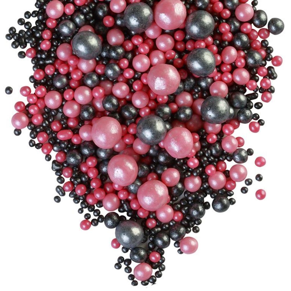 Драже зерновое в кондитерской глазури (183, Жемчуг черный, розовый) 1,5 кг