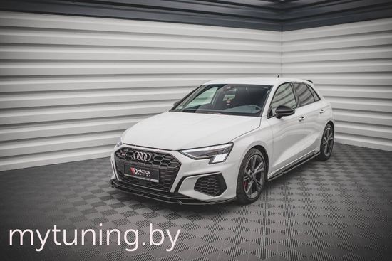 Сплиттер бампера переднего V.2 для AUDI A3 S-Line / S3 8Y (20-...)