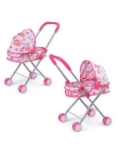 Коляска для кукол металлическая с капюшоном (Y918-6)