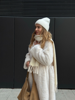 Шуба Lux макси белый