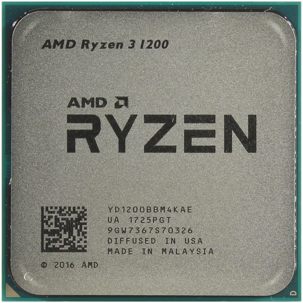Процессор Socket AM4 CPU AMD Ryzen 3 1200 (YD1200B) 3.1 GHz / 4core / 2+8Mb / 65W