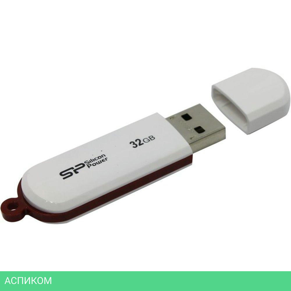 USB Flash-накопитель Silicon-Power LuxMini 320 32GB белый (SP032GBUF2320V1W)