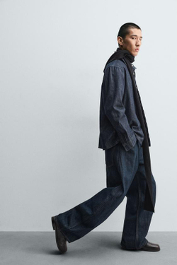 ZARA ДЖИНСЫ BALLOON FIT, ИНДИГО