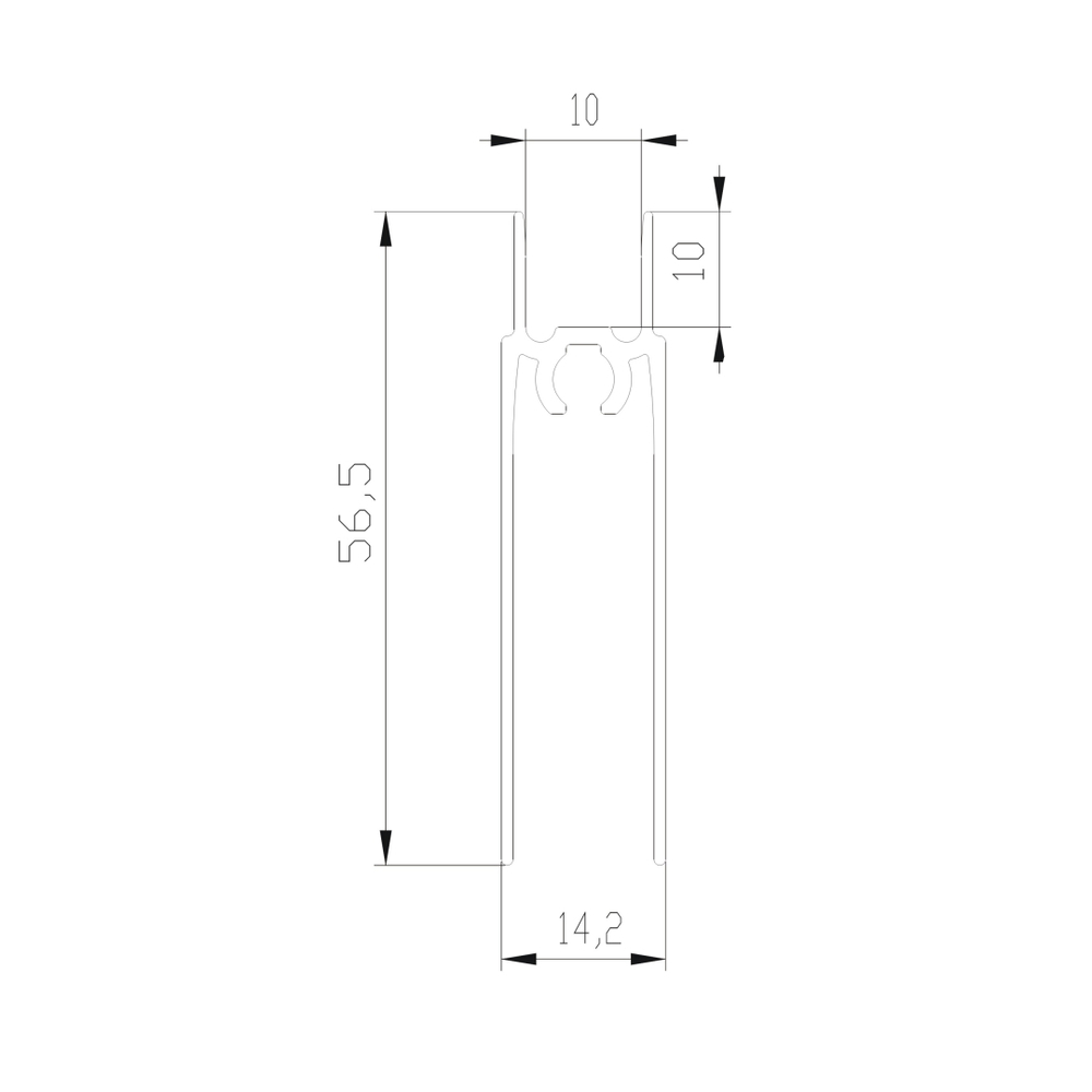 ЭКО Рамка нижняя двери (1,75 м) дуб дымчатый (ПВХ) (AE0331) Aristo (Out)
