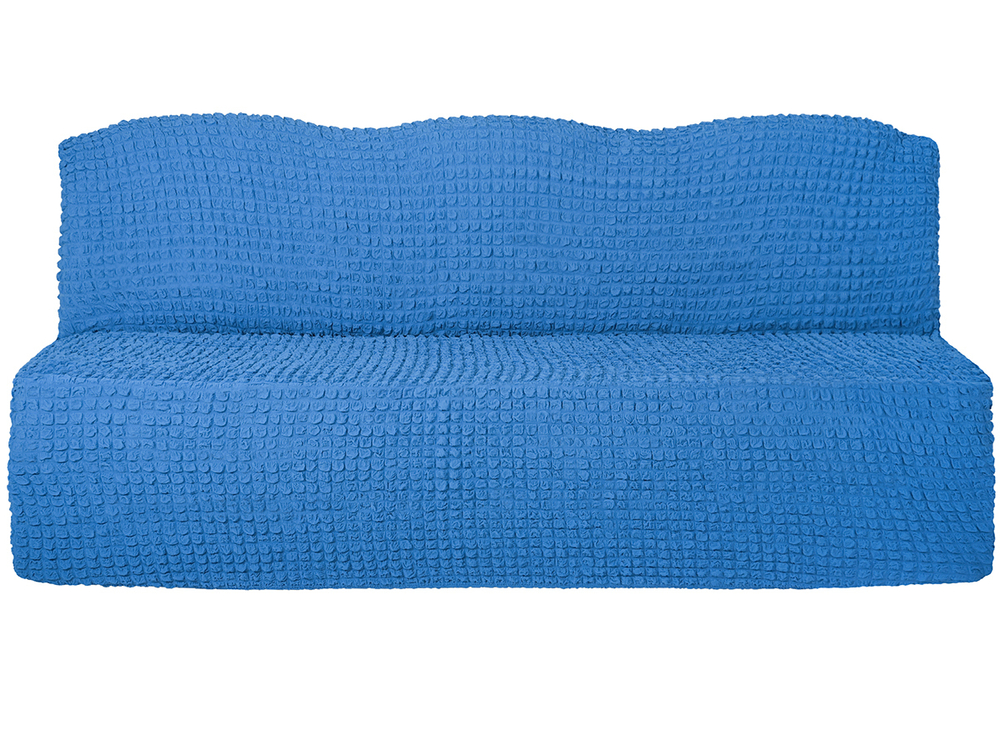 Чехол на трехместный диван без подлокотников Модерн, цвет Голубой