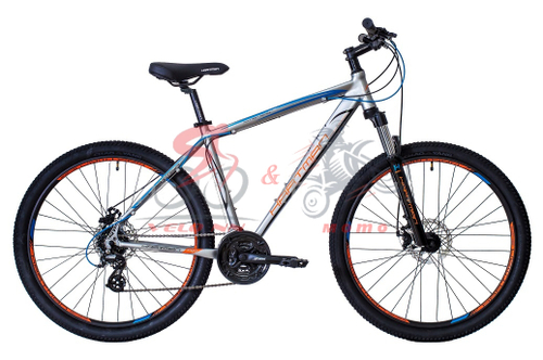 Велосипед Hartman 27.5" Hurrikan Pro Disk ,рама 19,  24ск, серебр/голуб/оранж