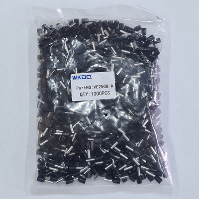 Наконечник кабельный НШвИ 2.5-8   (упак 1000шт) VE2508-B черный  WE WONKE ELECTRIC
