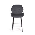 Стул полубарный Crystal, бархат серый 27