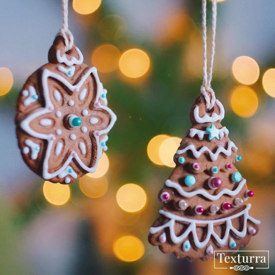 Деревянная форма для пряников и печенья Новогодние игрушки, 8 шт