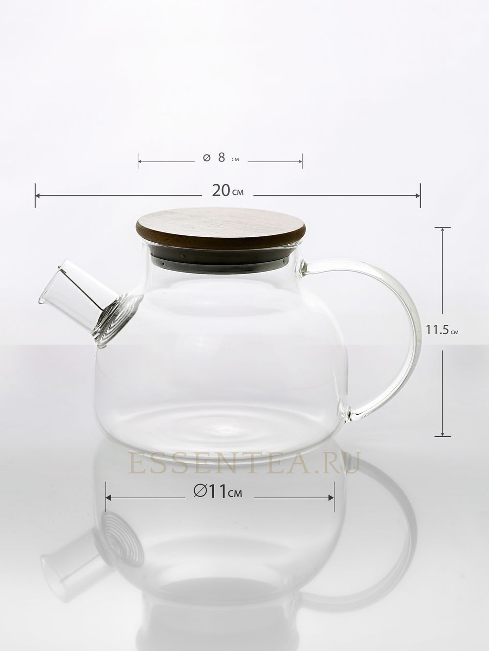 стеклянный чайник с размерами