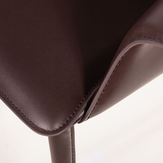 Стул полубарный GIO, кожа коричневый