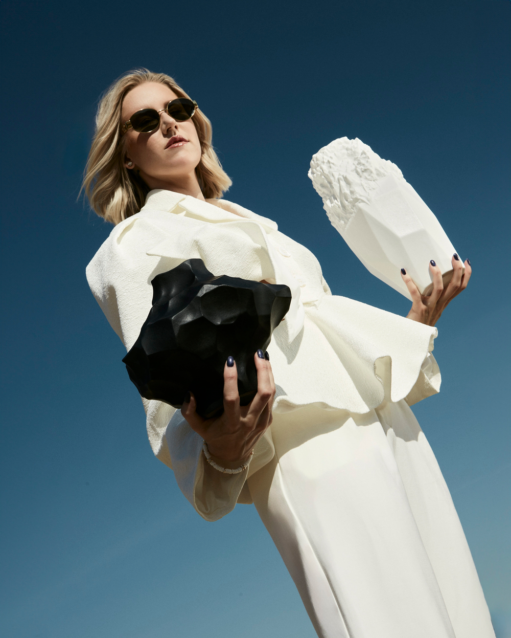 Ваза фарфоровая DUNE Черная