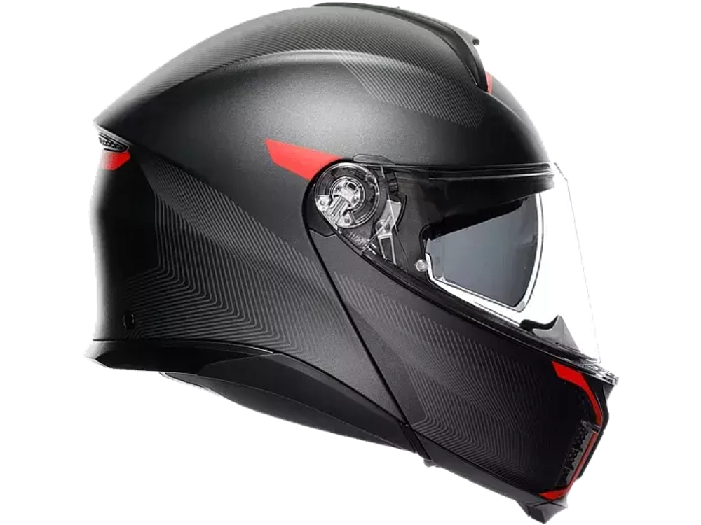 AGV TOURMODULAR FREQUENCY MATT GUNMETAL/RED