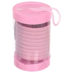 Резинки для волос детские в тубе 9шт «ЗАБАВА», цвет пудровая роза, d-4см (наклейка Кокетка)