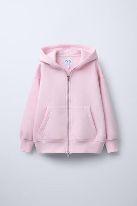 ZARA ХУДИ С МОЛНИЕЙ, РОЗОВЫЙ