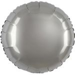 AN шар круг 18" / 45 см сатин серебро / Platinum (БГ-15)