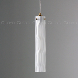 Подвесной светильник Cloyd ICEBERG-A P1 / Ø8 см - латунь - белое матовое стекло (арт.11643)