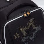 Ранец GRIZZLY анатомическая спинка, с брелоком, для девочек, "STARS", 36х29х18 см, RAf-592-4/3