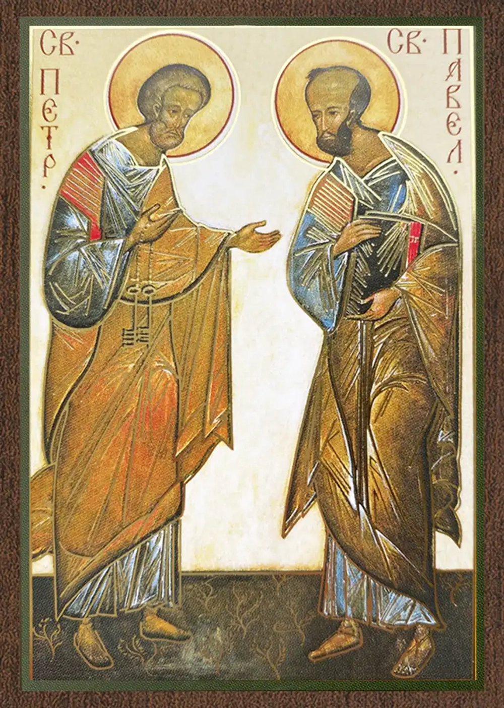 Икона "Апостолы Петр и Павел" 6х9 на МДФ-6