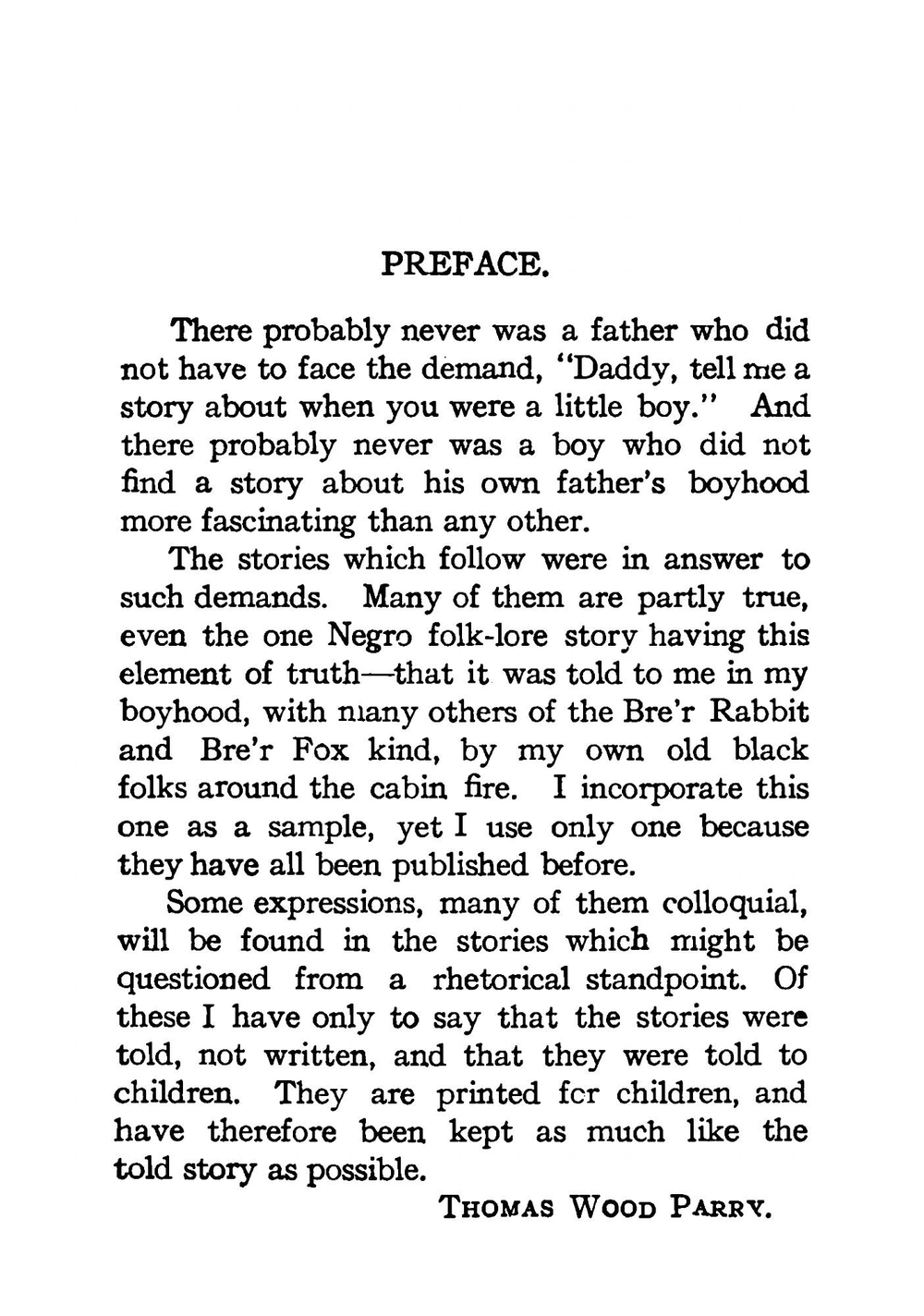 When daddy was a boy | Thomas Wood Parry