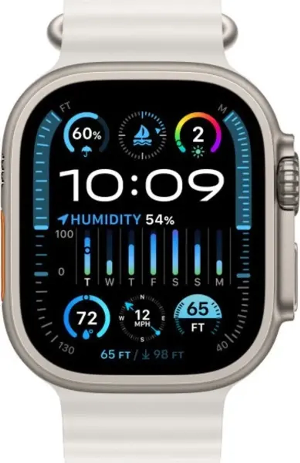 Apple Watch Ultra 2 GPS+Cellular 49mm, ремешок "White Ocean Band"