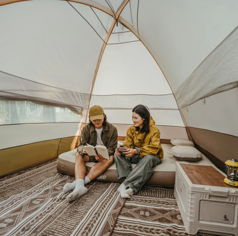 Палатка Naturehike KOTA 6, 6-местная, алюминиевый каркас, серо-коричневая