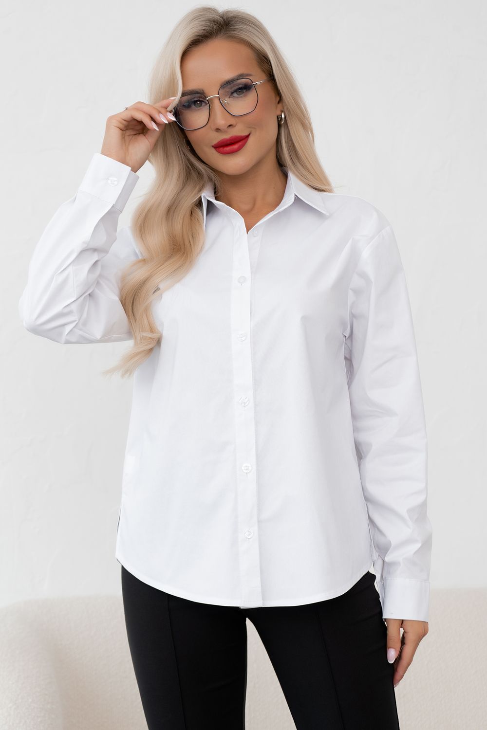 Блузка Эдит (белый) Б11-134 Nikol