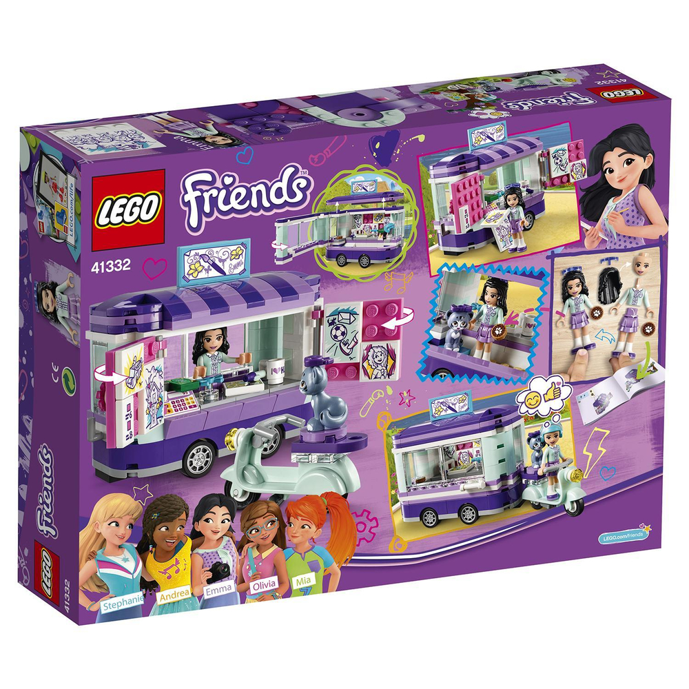 LEGO Friends: Передвижная творческая мастерская Эммы 41332 — Emma's Art Stand — Лего Френдз Друзья Подружки