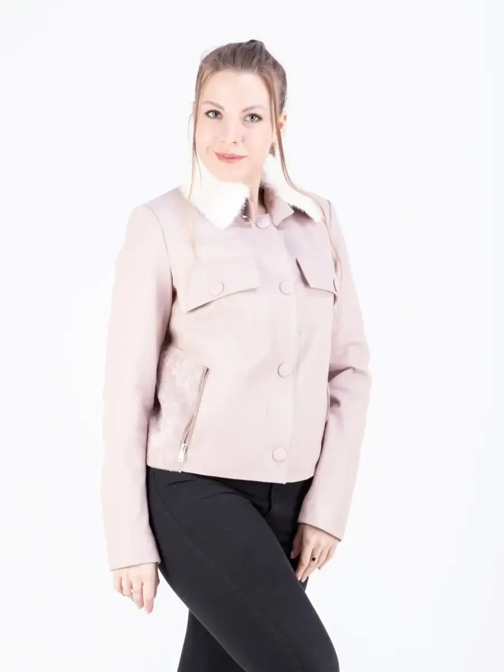 Куртка женская натуральная кожаная оверсайз Турция