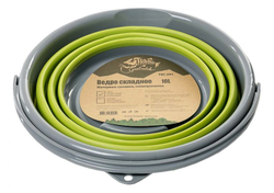 Складное силиконовое ведро 10 л (оливковый) Tramp TRC-091-6050