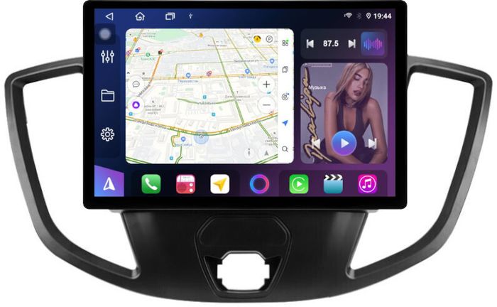 Магнитола для Ford Transit 7 2014-2023 - FarCar BX877 монитор 13" 2K QLED на Android 13, Быстрая, CarPlay, 4G SIM-слот