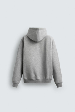 ZARA БАЗОВОЕ ХУДИ HEAVYWEIGHT, СЕРЫЙ МЕЛАНЖ