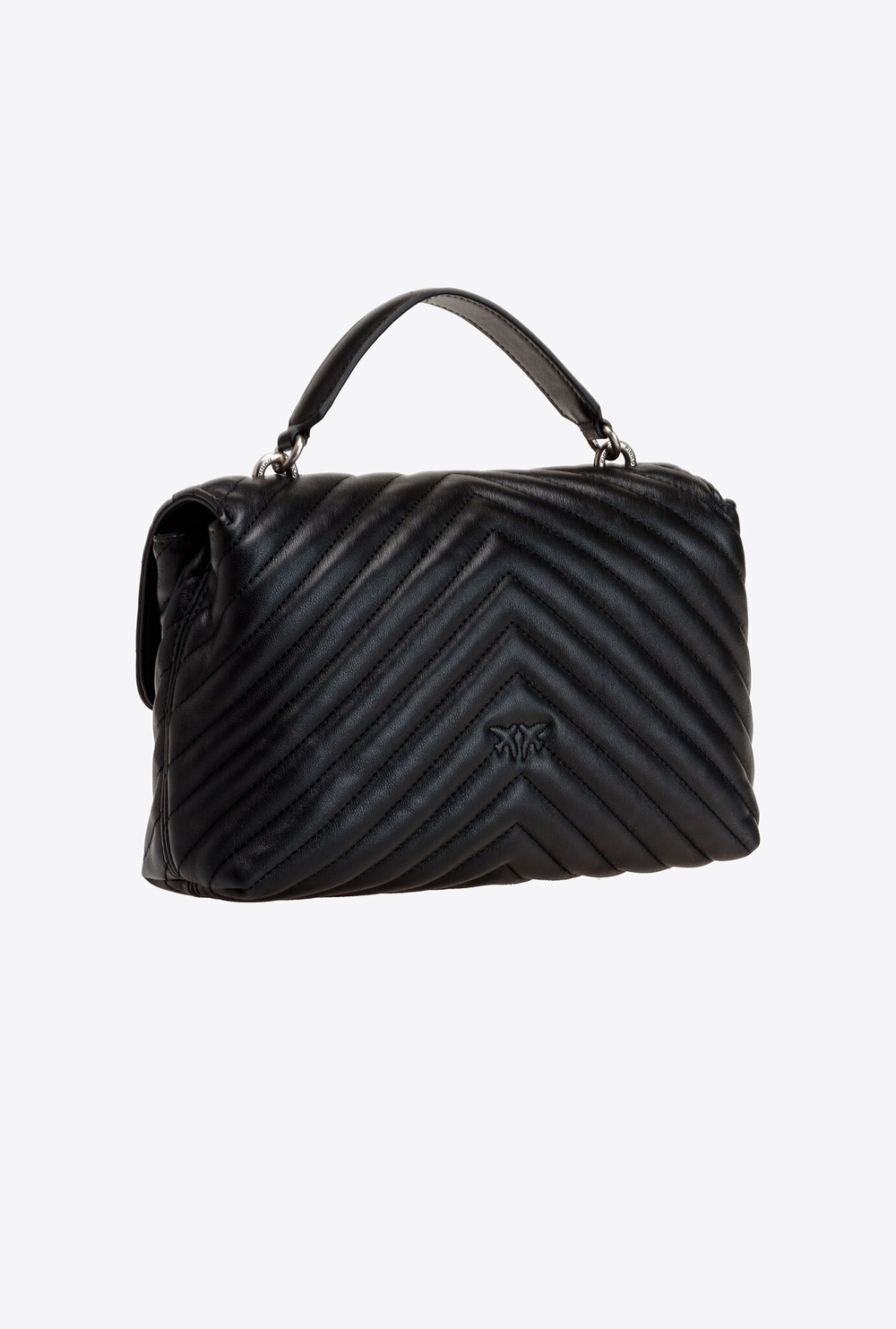 LADY LOVE BAG PUFF CHEVRON - black-old silver