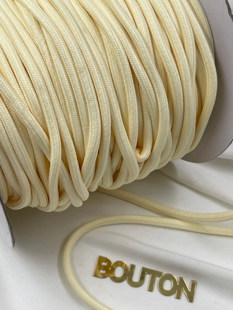 Шнур круглый светло-жёлтый метражом 5 мм
