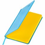 Ежедневник датированный 2023 А5 138x213 мм BRAUBERG "Rainbow", под кожу, бирюзовый, 114048