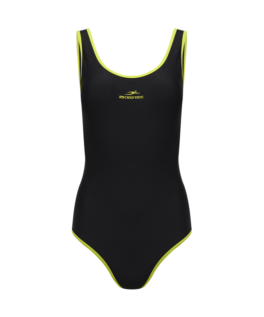 Купальник для плавания Edge Black/Lime, полиамид
