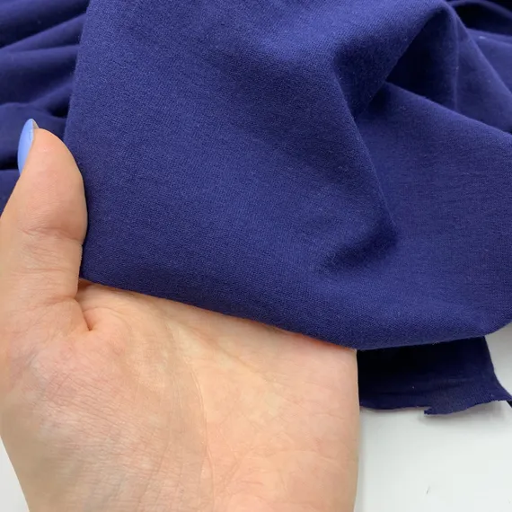 Хлопок кулирка темно-синий (метражом)