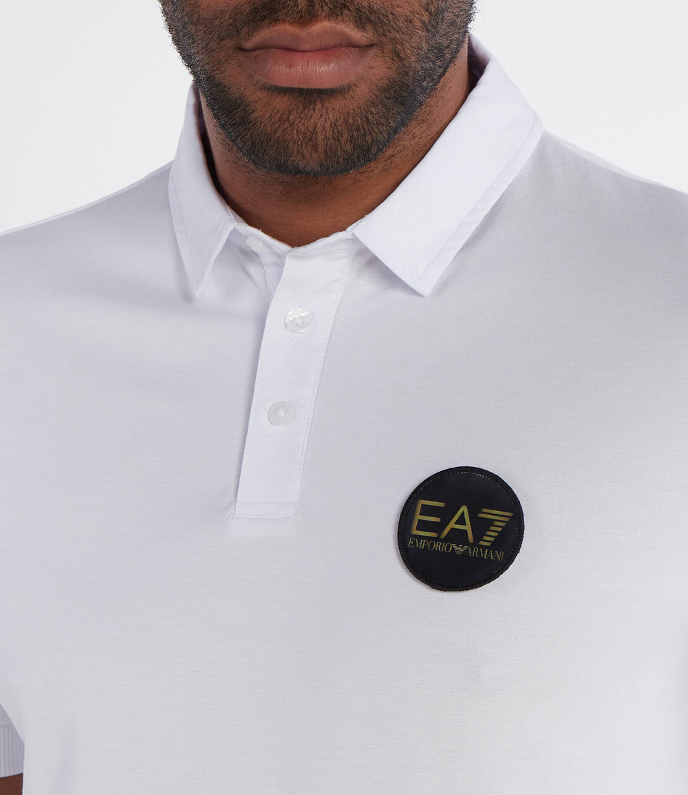 Поло EA7 - белый(3DPF21 PJRGZ)